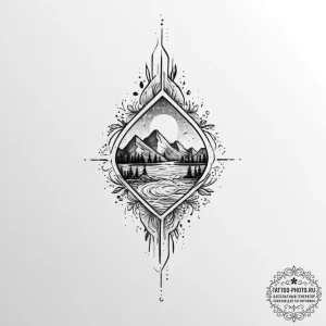 Tattoo sketch blessed flood, concept art for... - эскиз тату (№1756345782_0, 28.08.2025 01:49) — tattoo-photo.ru