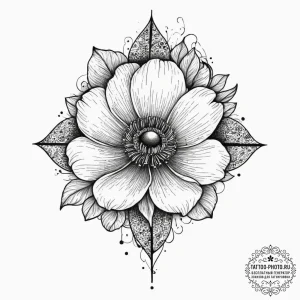 Tattoo sketch anemone, tattoo sketch design,... - эскиз тату (№1756346181_0, 28.08.2025 01:56) — tattoo-photo.ru