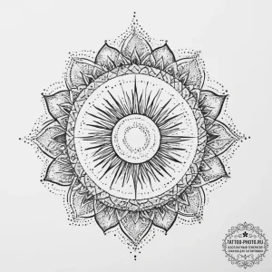 Tattoo sketch slavic spiral with a sun, tatto... - эскиз тату (№1756346787_0, 28.08.2025 02:06) — tattoo-photo.ru