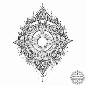 Tattoo sketch cosmic essence, tattoo drawing... - эскиз тату (№1756348782_0, 28.08.2025 02:39) — tattoo-photo.ru