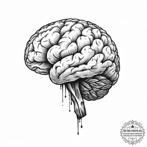 Tattoo sketch brain - эскиз тату (№1756349784_0, 28.08.2025 02:56) — tattoo-photo.ru
