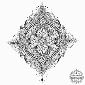 Tattoo sketch mythical tattoo, tattoo line ar... - эскиз тату (№1756352972_0, 28.08.2025 03:49) — tattoo-photo.ru