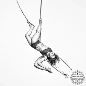 Tattoo sketch pole vaulting person jumping - эскиз тату (№1756355147_0, 28.08.2025 04:25) — tattoo-photo.ru