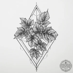 Tattoo sketch ivy, artistic tattoo sketch, on... - эскиз тату (№1756355351_0, 28.08.2025 04:29) — tattoo-photo.ru