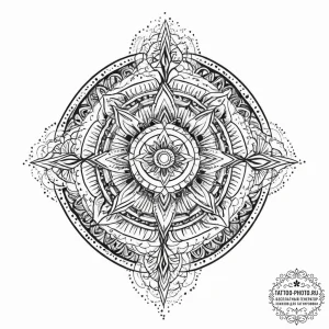 Tattoo sketch cosmic entity, ink illustration... - эскиз тату (№1756355752_0, 28.08.2025 04:35) — tattoo-photo.ru