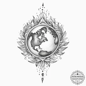 Tattoo sketch sacred earth, tattoo sketch des... - эскиз тату (№1756355948_0, 28.08.2025 04:39) — tattoo-photo.ru