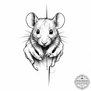 Tattoo sketch hands with a rat, concept art f... - эскиз тату (№1756362919_0, 28.08.2025 06:35) — tattoo-photo.ru