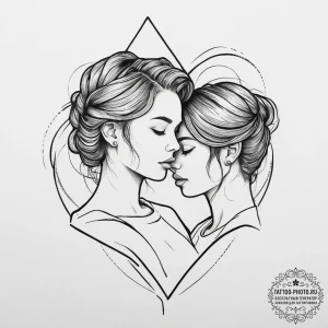 Tattoo sketch a brother and sister, tattoo sk... - эскиз тату (№1756363908_0, 28.08.2025 06:51) — tattoo-photo.ru