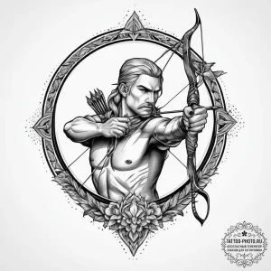 Tattoo sketch alyosha popovich, the epic hero... - эскиз тату (№1756364307_0, 28.08.2025 06:58) — tattoo-photo.ru