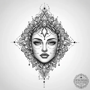 Tattoo sketch a symbolic emotion, ink illustr... - эскиз тату (№1756364903_0, 28.08.2025 07:08) — tattoo-photo.ru