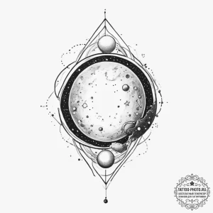 Tattoo sketch cosmic space, artistic tattoo s... - эскиз тату (№1756366095_0, 28.08.2025 07:28) — tattoo-photo.ru