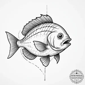 Tattoo sketch red-bellied piranha, artistic t... - эскиз тату (№1756370075_0, 28.08.2025 08:34) — tattoo-photo.ru