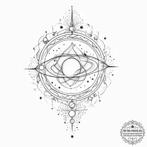 Tattoo sketch cosmic cosmos - эскиз тату (№1756370275_0, 28.08.2025 08:37) — tattoo-photo.ru