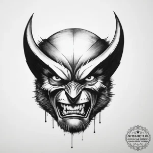 Tattoo sketch wolverine, tattoo sketch design... - эскиз тату (№1756372867_0, 28.08.2025 09:21) — tattoo-photo.ru