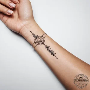 Tattoo sketch dainty bracelet tattoo - эскиз тату (№1756373261_0, 28.08.2025 09:27) — tattoo-photo.ru