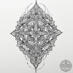 Tattoo sketch sacred character, artistic tatt... - эскиз тату (№1756374252_0, 28.08.2025 09:44) — tattoo-photo.ru