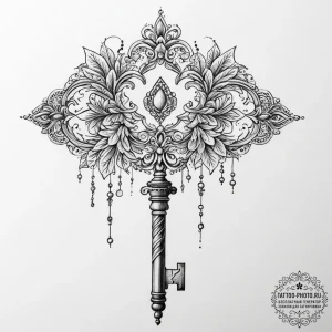 Tattoo sketch hands with a key, tattoo drawin... - эскиз тату (№1756377037_0, 28.08.2025 10:30) — tattoo-photo.ru