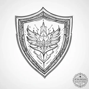 Tattoo sketch shield - эскиз тату (№1756378430_0, 28.08.2025 10:53) — tattoo-photo.ru