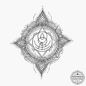 Tattoo sketch sacred sign, ink illustration f... - эскиз тату (№1756393292_0, 28.08.2025 15:01) — tattoo-photo.ru