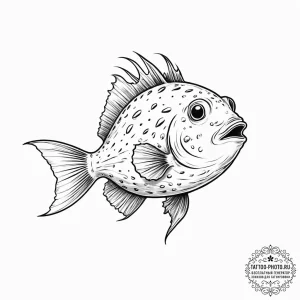 Tattoo sketch boxfish, artistic tattoo sketch... - эскиз тату (№1756394487_0, 28.08.2025 15:21) — tattoo-photo.ru