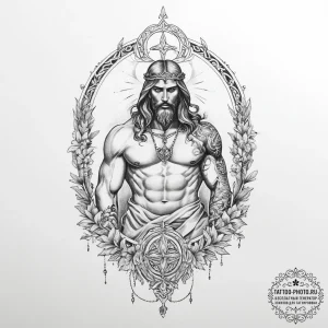 Tattoo sketch biblical scene - эскиз тату (№1756396079_0, 28.08.2025 15:47) — tattoo-photo.ru