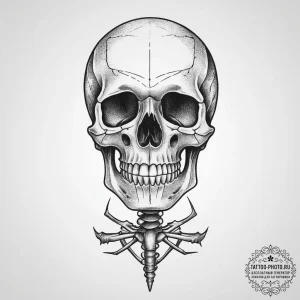 Tattoo sketch skeleton, ink illustration for... - эскиз тату (№1756402430_0, 28.08.2025 17:33) — tattoo-photo.ru