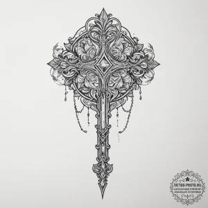 Tattoo sketch scepter, artistic tattoo sketch... - эскиз тату (№1756404231_0, 28.08.2025 18:03) — tattoo-photo.ru