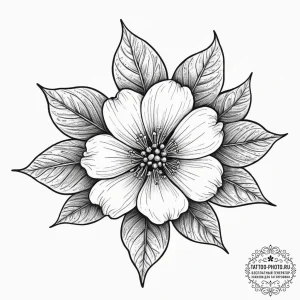 Tattoo sketch blackberry blossom, tattoo line... - эскиз тату (№1756404836_0, 28.08.2025 18:13) — tattoo-photo.ru