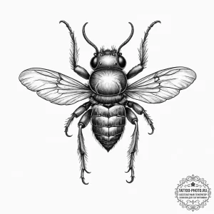 Tattoo sketch chigoe flea - эскиз тату (№1756406835_0, 28.08.2025 18:47) — tattoo-photo.ru
