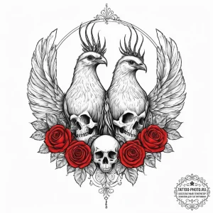 Tattoo sketch lyrebird, tattoo drawing outlin... - эскиз тату (№1756411043_0, 28.08.2025 19:57) — tattoo-photo.ru