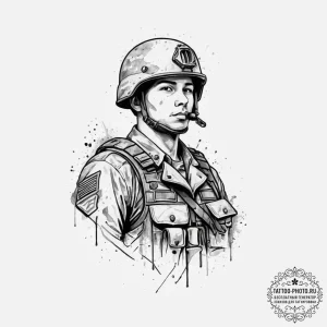 Tattoo sketch soldier with a map, tattoo flas... - эскиз тату (№1756411846_0, 28.08.2025 20:10) — tattoo-photo.ru
