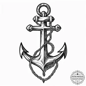 Tattoo sketch blessed anchor, tattoo drawing... - эскиз тату (№1756412641_0, 28.08.2025 20:24) — tattoo-photo.ru
