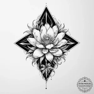 Tattoo sketch night-blooming cereus flower, a... - эскиз тату (№1756413237_0, 28.08.2025 20:33) — tattoo-photo.ru