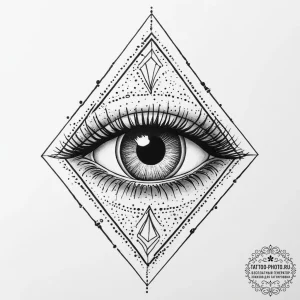 Tattoo sketch mystic eye symbol, tattoo flash... - эскиз тату (№1756413633_0, 28.08.2025 20:40) — tattoo-photo.ru