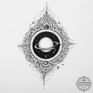 Tattoo sketch cosmic world, tattoo sketch des... - эскиз тату (№1756416431_0, 28.08.2025 21:27) — tattoo-photo.ru