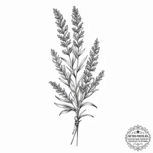 Tattoo sketch lavender sprig, tattoo drawing... - эскиз тату (№1756418816_0, 28.08.2025 22:06) — tattoo-photo.ru