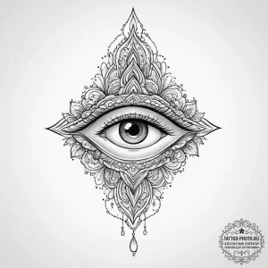 Tattoo sketch spiritual third eye, tattoo lin... - эскиз тату (№1756419207_0, 28.08.2025 22:13) — tattoo-photo.ru