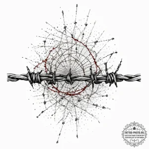 Tattoo sketch barbed wire fence, tattoo drawi... - эскиз тату (№1756420782_0, 28.08.2025 22:39) — tattoo-photo.ru