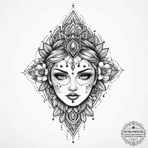 Tattoo sketch blessed fable, concept art for... - эскиз тату (№1756421766_0, 28.08.2025 22:56) — tattoo-photo.ru