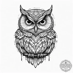 Tattoo sketch owl tattoo, tattoo line art, on... - эскиз тату (№1756424343_0, 28.08.2025 23:39) — tattoo-photo.ru