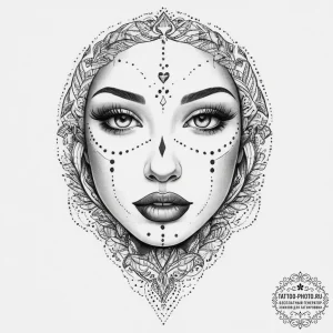 Tattoo sketch face, tattoo flash sheet design... - эскиз тату (№1756425131_0, 28.08.2025 23:52) — tattoo-photo.ru