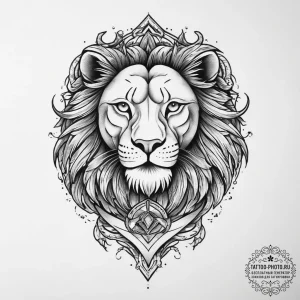 Tattoo sketch griffin with a lion, tattoo ske... - эскиз тату (№1756425526_0, 28.08.2025 23:58) — tattoo-photo.ru