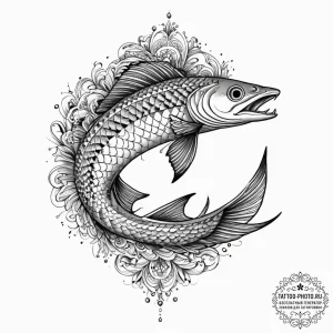 Tattoo sketch barracuda, ink illustration for... - эскиз тату (№1756426900_0, 29.08.2025 00:21) — tattoo-photo.ru