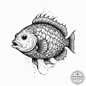 Tattoo sketch blowfish, tattoo sketch design,... - эскиз тату (№1756427291_0, 29.08.2025 00:28) — tattoo-photo.ru