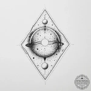 Tattoo sketch cosmic space, artistic tattoo s... - эскиз тату (№1756430818_0, 29.08.2025 01:26) — tattoo-photo.ru