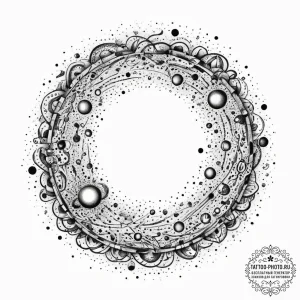 Tattoo sketch cosmic sphere, tattoo drawing o... - эскиз тату (№1756431015_0, 29.08.2025 01:30) — tattoo-photo.ru