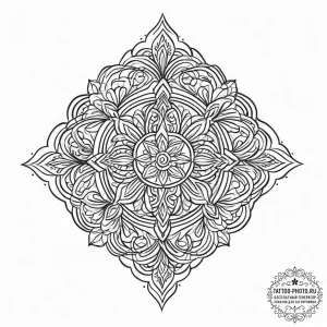 Tattoo sketch ornamental восточный узор - эскиз тату (№1756432978_0, 29.08.2025 02:02) — tattoo-photo.ru
