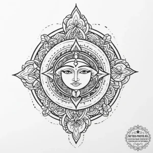 Tattoo sketch sacred sketch - эскиз тату (№1756437487_0, 29.08.2025 03:18) — tattoo-photo.ru