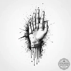 Tattoo sketch hands with a document, concept... - эскиз тату (№1756439078_0, 29.08.2025 03:44) — tattoo-photo.ru