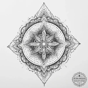 Tattoo sketch blessed character, ink illustra... - эскиз тату (№1756441054_0, 29.08.2025 04:17) — tattoo-photo.ru